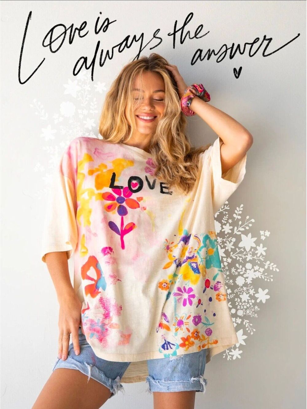 NWT|Natural Life|OS |Love Tee